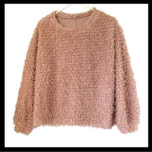 Zara Trafaluc Sweater Dusty Pink Shaggy  Medium